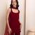 Maroon solid velvet sharara set with choker dupatta for women