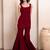 Maroon solid velvet sharara set with choker dupatta for women