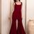 Maroon solid velvet sharara set with choker dupatta for women