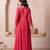 Orange mirror work georgette anarkali suit set for women