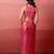 Pink cutdana embroidered crepe cape skirt set for women