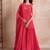 Pink embroidered georgette sharara set with dupatta for women