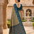 Green patola silk saree with zari weaving meenakari patola design