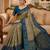 Green patola silk saree with zari weaving meenakari patola design