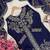 Navy blue designer rangoli silk kurti palazzo with dupatta