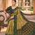 Green patola silk saree with zari weaving  meenakari patola design