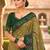 Green patola silk saree with zari weaving  meenakari patola design