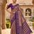 Onion pink patola silk saree with zari weaving meenakari patola design