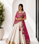 Cotton Navratri Wear Heavy Embroidered Lehenga Choli and Dupatta Set