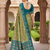 Green patola silk saree with zari weaving meenakari patola design