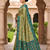 Green patola silk saree with zari weaving meenakari patola design