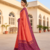 Peach patola silk saree with zari weaving meenakari patola design