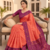 Peach patola silk saree with zari weaving meenakari patola design