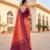 Peach patola silk saree with zari weaving meenakari patola design