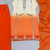 Heavy Embroidered White/Orange Kurta Palazzo and Dupatta Set