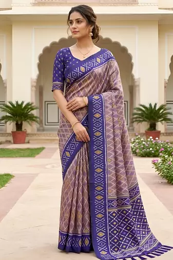 Onion pink patola silk saree with zari weaving meenakari patola design