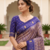 Onion pink patola silk saree with zari weaving meenakari patola design