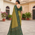Green patola silk saree with zari weaving meenakari patola design