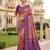Onion pink patola silk saree with zari weaving meenakari patola design