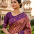 Onion pink patola silk saree with zari weaving meenakari patola design