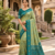 Green patola silk saree with zari weaving meenakari patola design