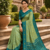 Green patola silk saree with zari weaving meenakari patola design