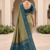 Green patola silk saree with zari weaving meenakari patola design