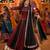 NAVRATRI SPECIAL Maroon Black Chinon Lehenga Choli with Mirror Lace Work