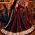 NAVRATRI SPECIAL Maroon Black Chinon Lehenga Choli with Mirror Lace Work