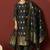 Black silk blend jacquard zari work kurta set with dupatta for women