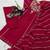 maroon embroidered chanderi straight kurta set with pant