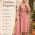 Women's peach chanderi embroidered straight kurta set for with pant and dupatta