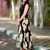 Premium black printed jaipuri cotton skirt and top set with beautiful button