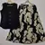Premium black printed jaipuri cotton skirt and top set with beautiful button