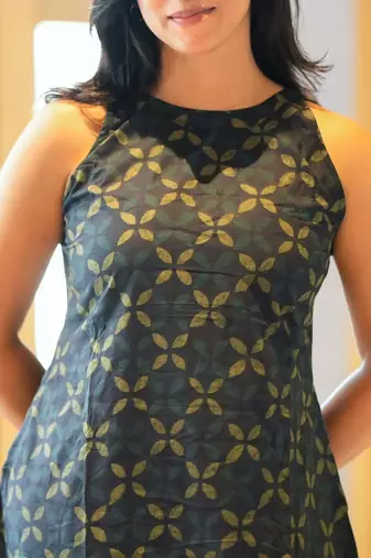 Beautiful black printed cord set