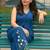Beautiful blue cord set with embroidredpant