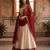 Elegance Creame Red Chex with Zari Weaving Work Poli Cotton Indian Designer Wedding Lehenga Choli