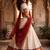 Elegance Creame Red Chex with Zari Weaving Work Poli Cotton Indian Designer Wedding Lehenga Choli