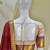 Elegance Creame Red Chex with Zari Weaving Work Poli Cotton Indian Designer Wedding Lehenga Choli