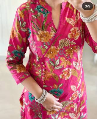 Beautiful printed kurta with pant and dupatta 1