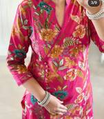 Beautiful printed kurta with pant and dupatta