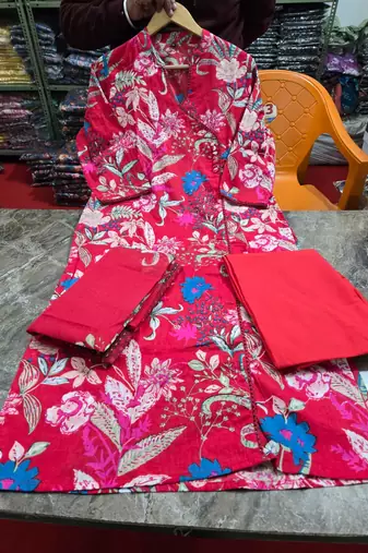 Beautiful printed kurta with pant and dupatta