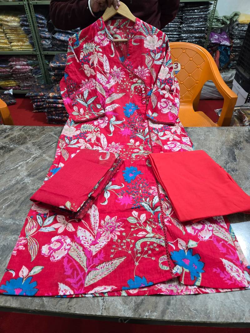 Beautiful printed kurta with pant and dupatta
