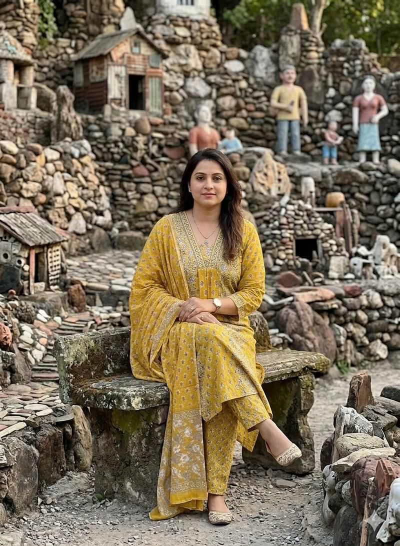Beautiful anarkali kurta pant and dupatta set
