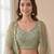 DESIGNER SILVER SKY NET FABRIC WEDDING BRIDAL LEHENGA CHOLI SEMI STITCHED
