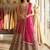 DESIGNER RANI PINK NET FABRIC WEDDING BRIDAL LEHENGA CHOLI SEMI STITCHED