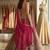 DESIGNER RANI PINK NET FABRIC WEDDING BRIDAL LEHENGA CHOLI SEMI STITCHED