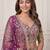 DESIGNER LAVENDER NET FABRIC WEDDING BRIDAL LEHENGA CHOLI SEMI STITCHED