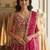 DESIGNER RANI PINK NET FABRIC WEDDING BRIDAL LEHENGA CHOLI SEMI STITCHED