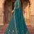 Captivating Teal Green Zari and Sequins Embroidered Star Georgette Indian Designer Wedding mahendi Lehenga choli
